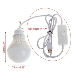 USB лампа-включатель 5 Вт - холодный белый