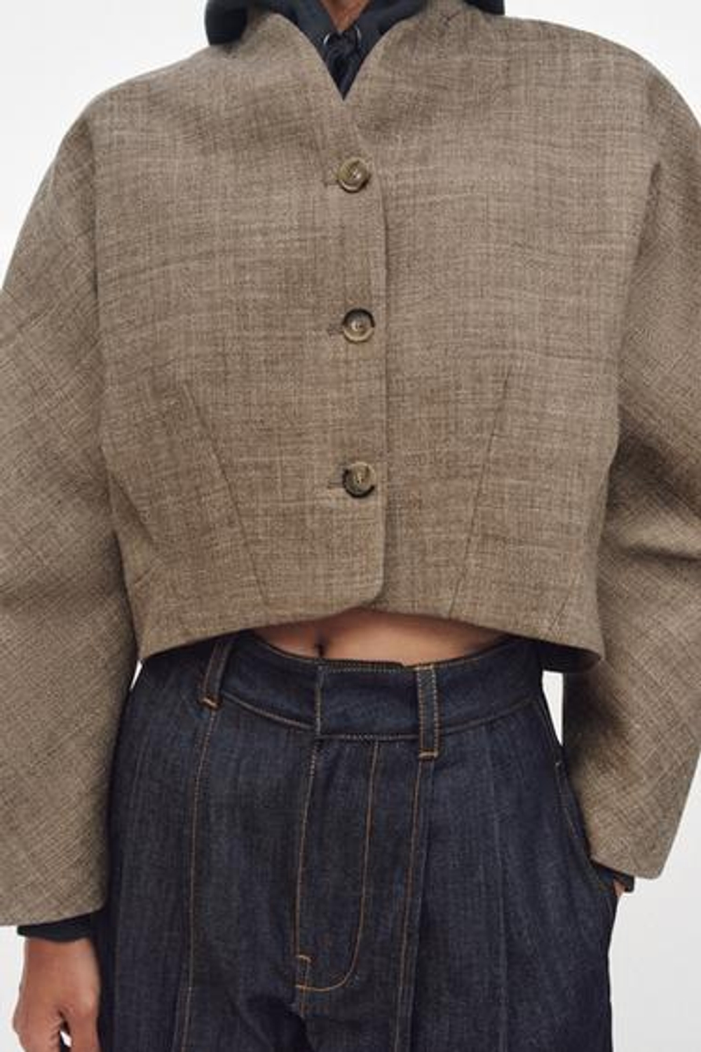 ZW COLLECTION ШЕРСТЯНОЕ КОРОТКОЕ ПАЛЬТО - ZARA