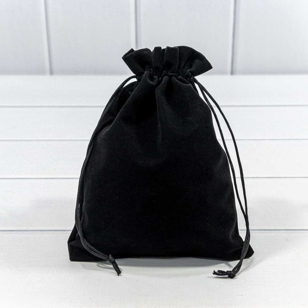 Мешочек 18х23см Бархат класс Б (Черный)