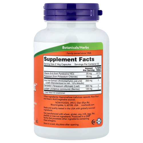 NOW Foods, Water Out™, 100 растительных капсул