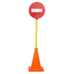 Детский игровой дорожный знак на стойке 1 шт. (в ассортименте любые знаки)