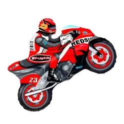 Шар (31""/79 см) Фигура, Мотоцикл, Красный, 1 шт. В085