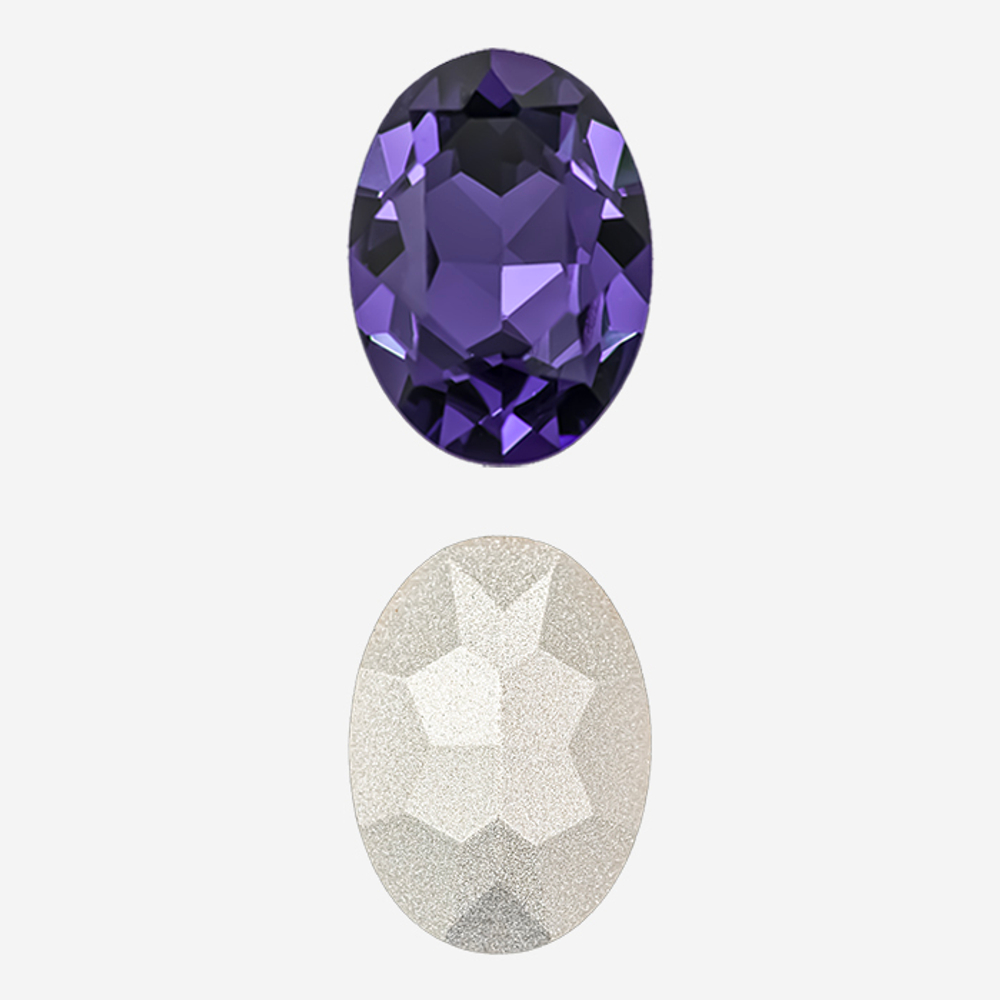 Кристалл Овал (Oval Fancy Stone), оттенок "Tanzanite", 18*13мм