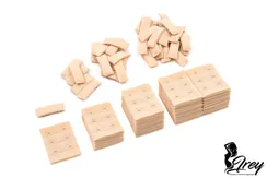 Крючки/петли Arta-F, 38*55 мм, 2*3, телесный 126