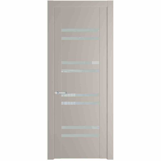 Межкомнатная дверь эмаль Profil Doors 1.6P сэнд стекло белый триплекс