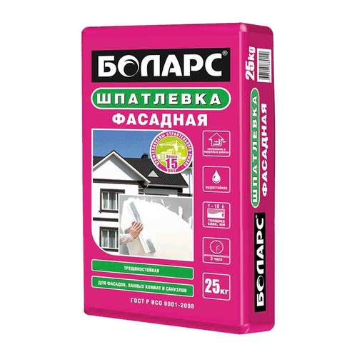 Шпаклёвка цементная Боларс фасадная 25 кг