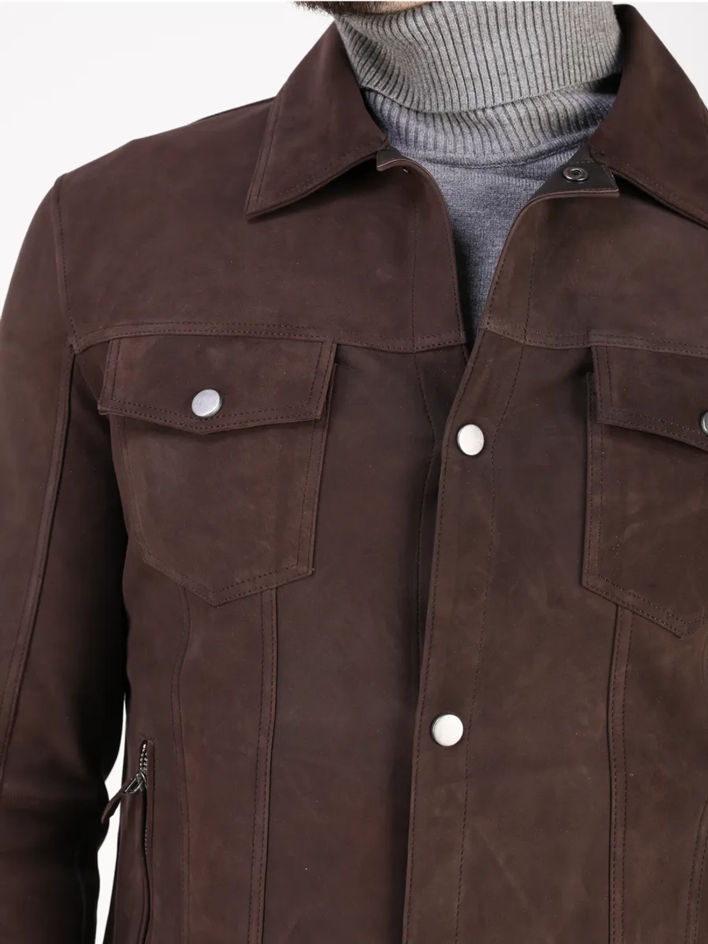 Кожаная куртка демисезонная замшевая джинсовка