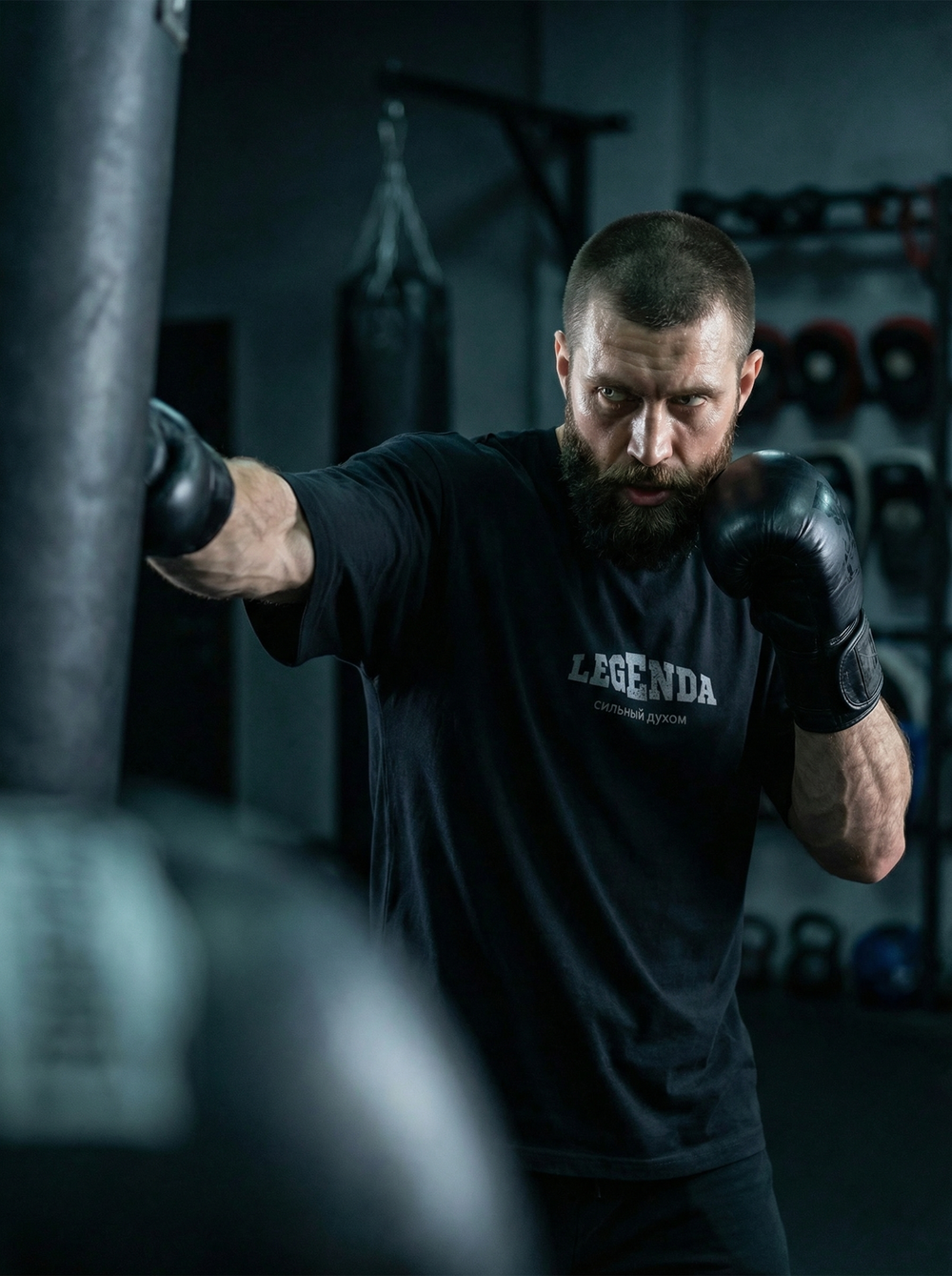 Футболка оверсайз хлопковая черная Legenda Клятва