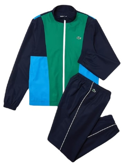 Для мужчин Костюм теннисный Lacoste SPORT Branded Colour-block Tracksuit - navy blue/green/blue/white/flashy yellow