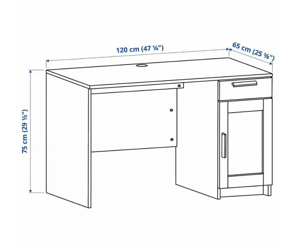 Письменный стол Ikea Brimnes, 120х65 см, белый