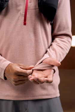 Свитшот Nothomme Blue Monte Stand-Up Collar Checkered Fleece Semi-Zipped Sweatshirt "Gesang Powder"