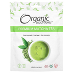 Organic Traditions, Премиум зеленый чай матча, 3,5 унции (100 г)