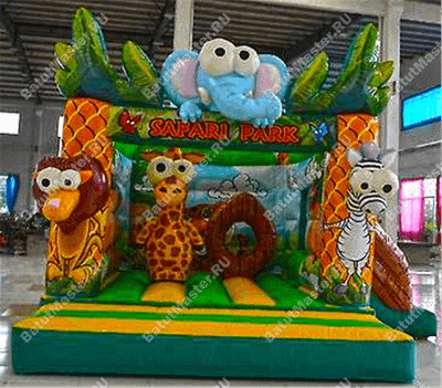 Коммерческий надувной батут "Чудо-сафари"