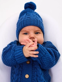 вязаный комбинезон для новорожденных