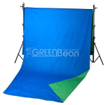 Фон двусторонний тканевый GreenBean Field 240x500cm (зеленый/синий)
