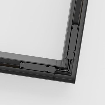 Коннектор угловой для накладного магнитного шинопровода TRX010CL-21B черный Gravity Maytoni