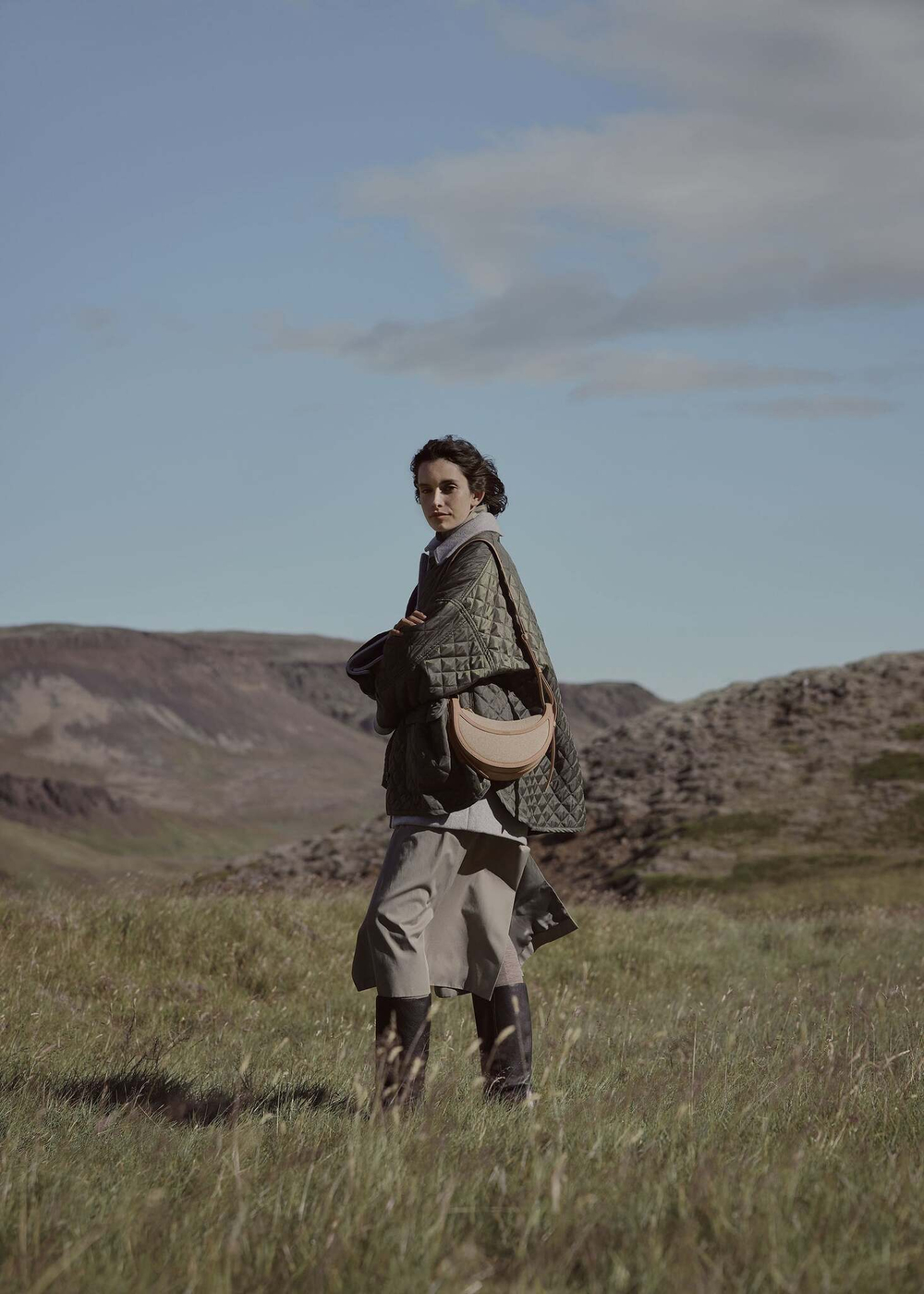 Сумка Polene Numero Dix EDITION DUO TAUPE CANVAS