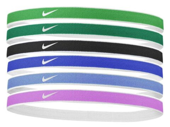 Резинка на голову Nike Tipped Swoosh Sport Headbands 6PK 2.0 - разноцветный