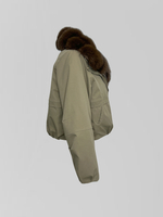 Куртка-парка 2532 укороченная со съемным воротником из меха