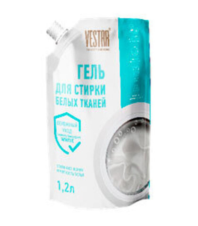 Гель для стирки Vestar для Белых тканей дой-пак 1,2 л