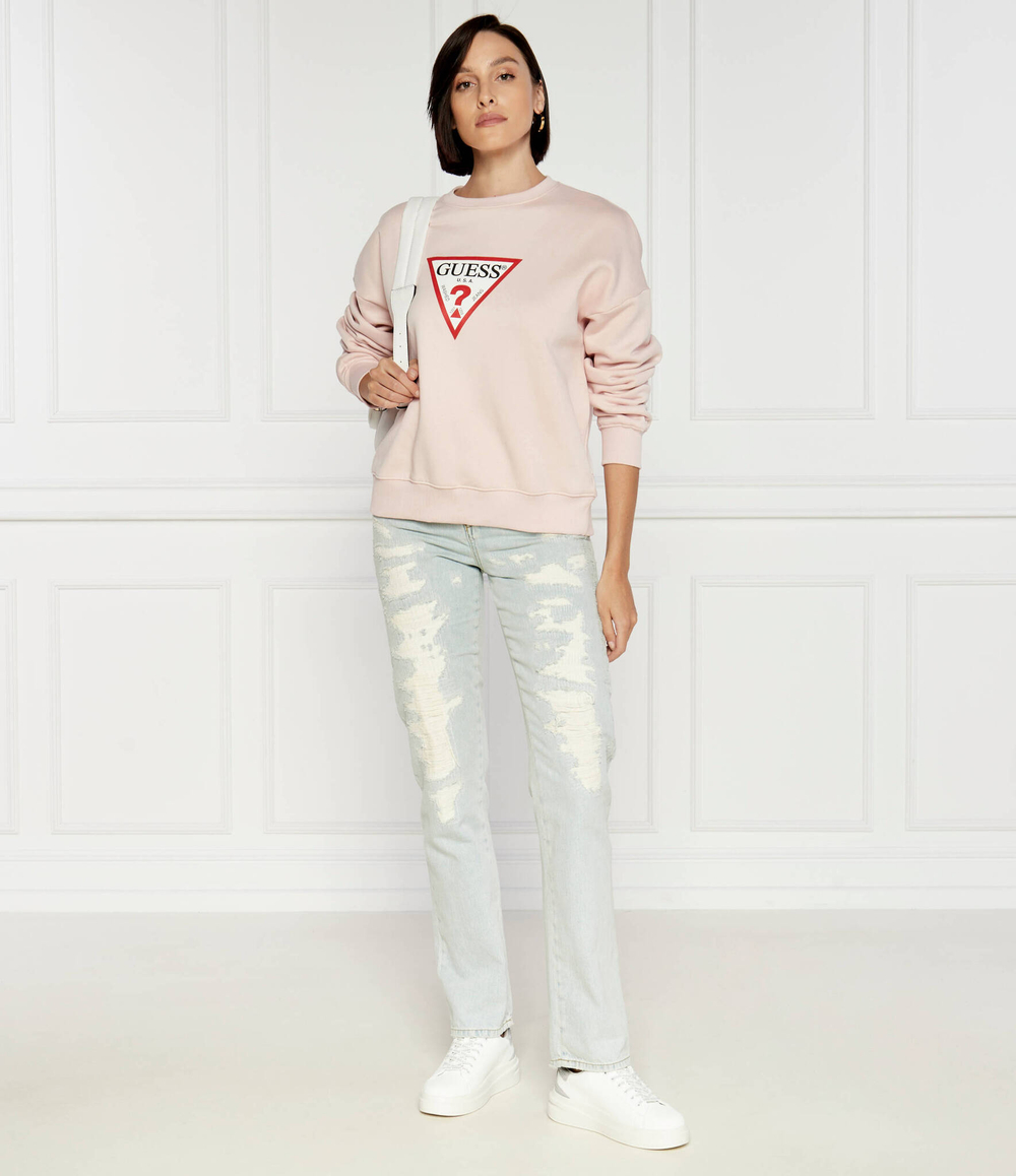 Худи Guess Jeans - пудро-розовый(W4YQ00 KC811)