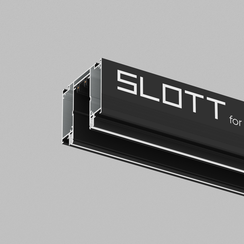 TR2014-BK Профиль-трек SLOTT for DENKIRS SMART, для натяжных потолков, 2 м, алюминий, черный