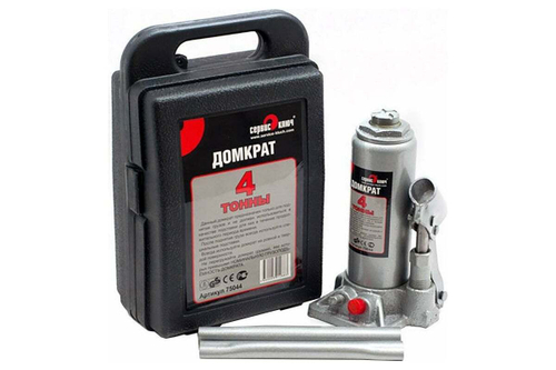 Гидравлический домкрат СЕРВИС КЛЮЧ 4 т, высота 180-350, кейс, 75044