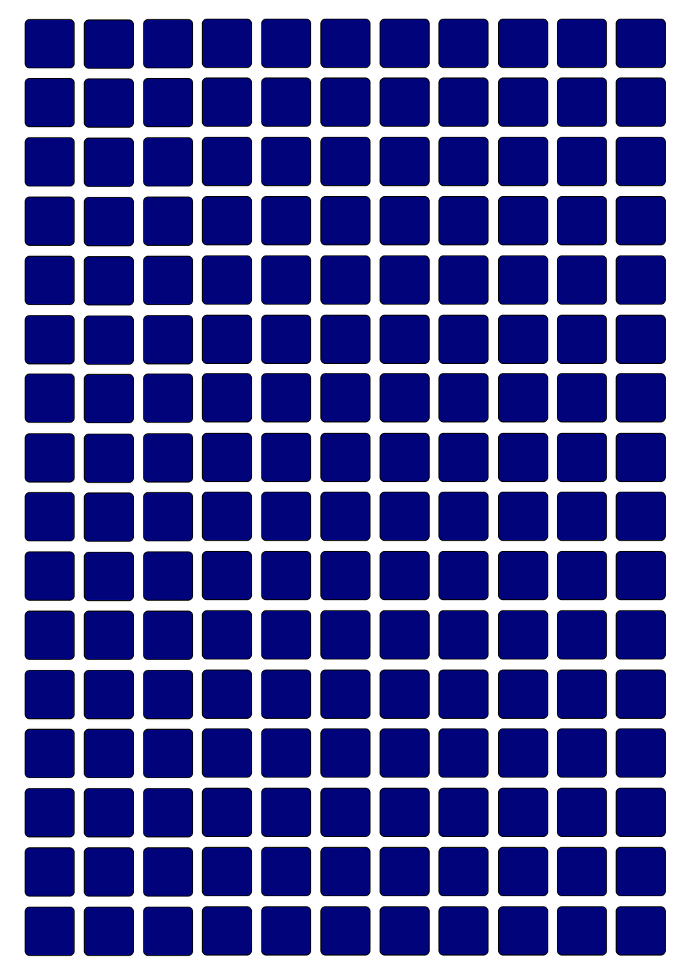 Виниловые наклейки для маркировки Policomprint М14, 10х10 мм. 176 шт.