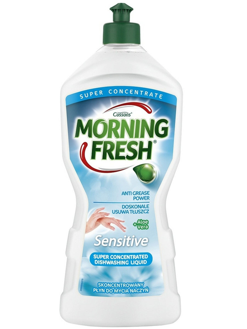 ЖИДКОСТЬ ДЛЯ МЫТЬЯ ПОСУДЫ MORNING FRESH АЛОЕ ВЕРА (SENSITIVE) 900МЛ 2990