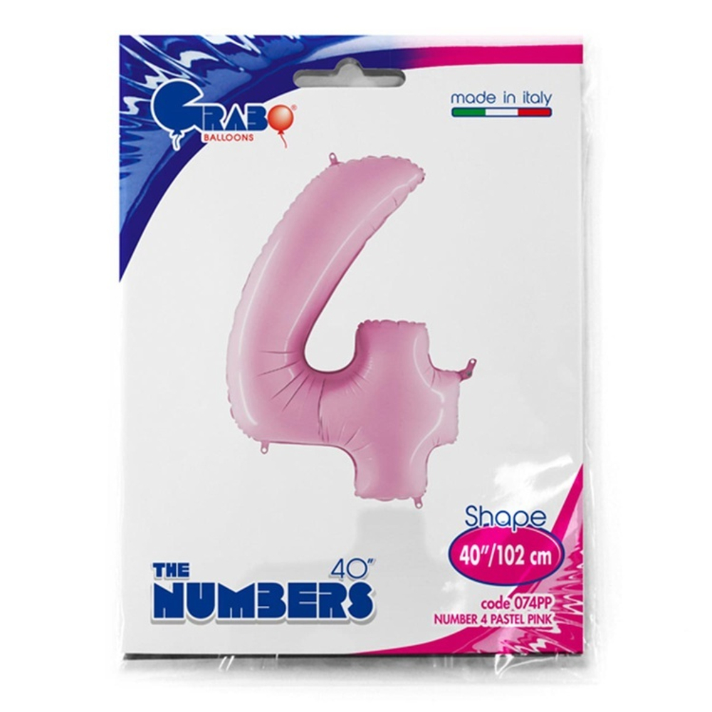 Цифра "4" розовый