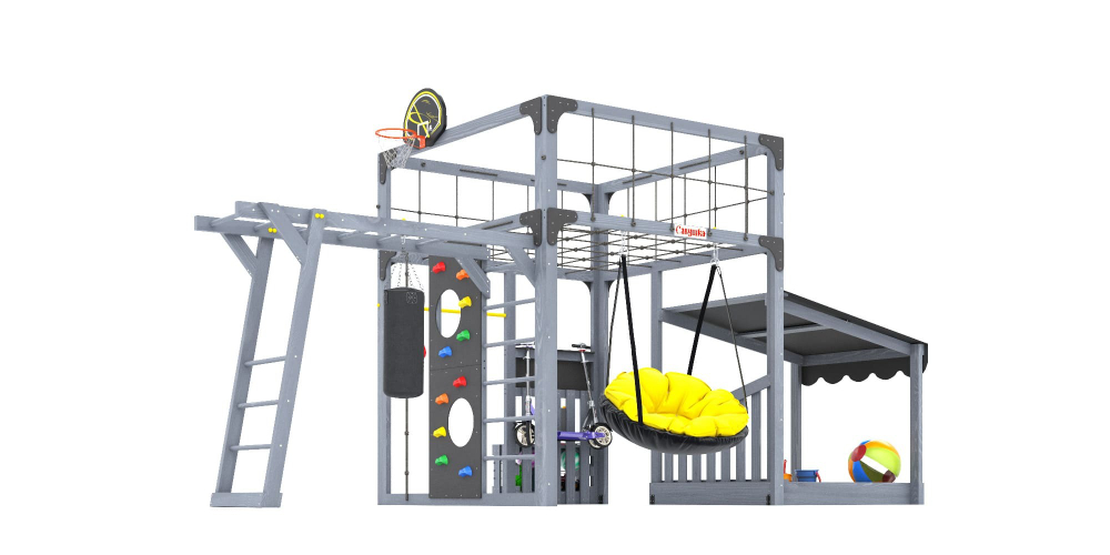 Детская площадка Савушка КУБ-4 (серый)