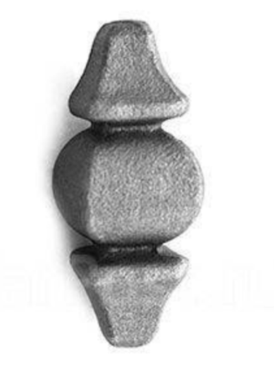 Кованый элемент Вставка в балясину, 80x32, кв:12 вес: 0.335 кг.