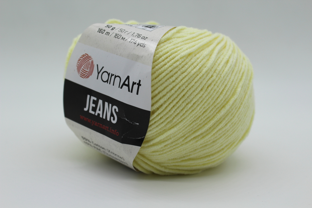 Пряжа "Jeans" 86 Светлый лимон