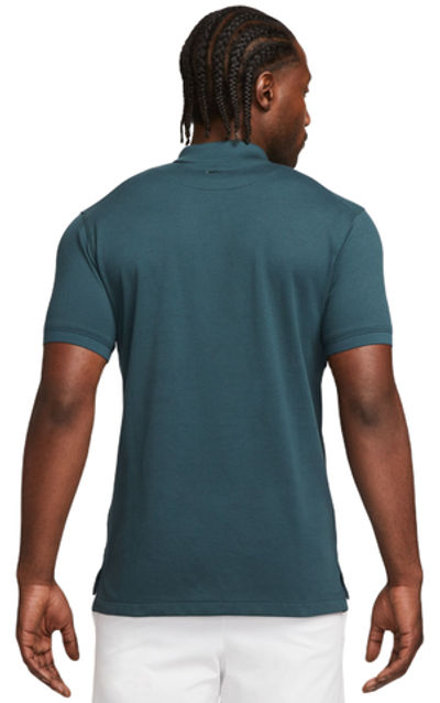 Мужское теннисное поло Nike Rafa Slim Polo - deep jungle/fireberry/fireberry