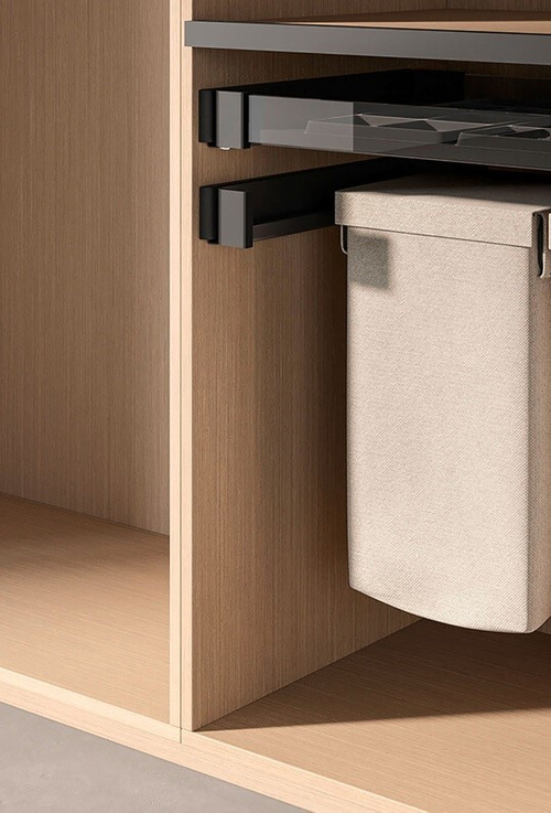 КОМПЛЕКТ Мешок для белья выдвижной 320 мм, Конеро W 534-594 мм, D 345 мм; мешок широкий 1 шт; цвет Ч