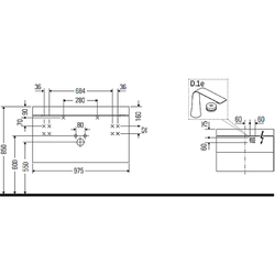 Тумба с раковиной Duravit Happy D 2 Plus 98 HP4348O2222 подвесная Белая глянцевая