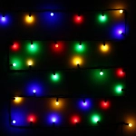 Гирлянда для дома 5м 50 ламп LED с насадками ЦВЕТНЫЕ ШАРЫ 1 см, чёрный пров. 8 реж, IP-20 Мультицвет (возможность соединения)