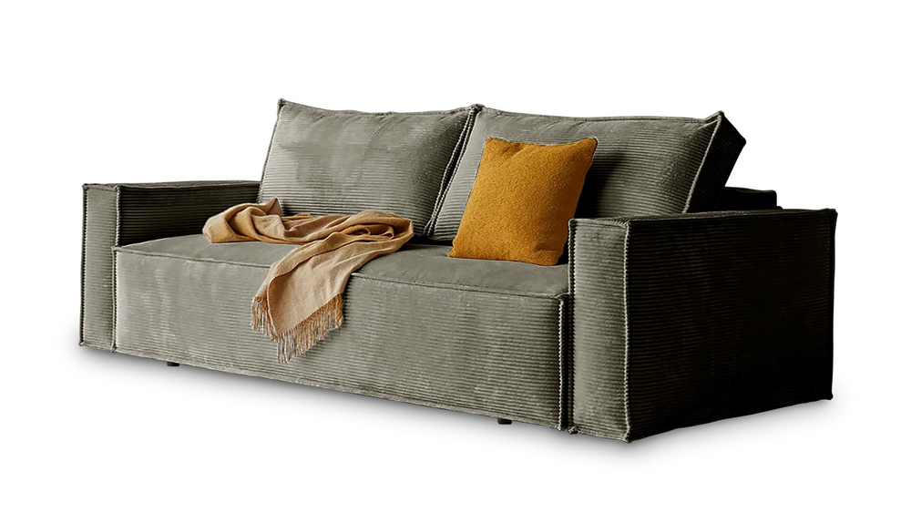 Диван Софт 3 Cilium Brown 240*94*80 см, Коричневый Вельвет Еврокнижка Фиеста
