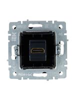 BRITE Розетка HDMI РHDMI-0-БрС сталь IEK