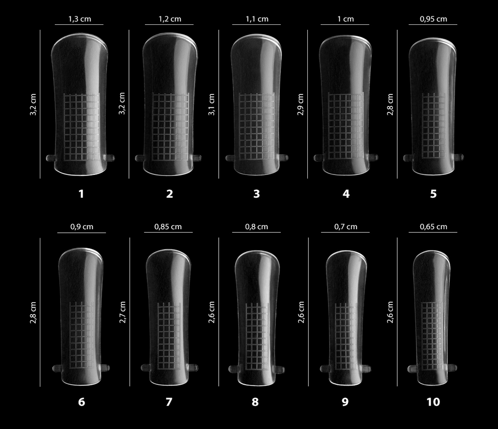 Irisk Многоразовые верхние формы с разметкой для экспресс моделирования ногтей