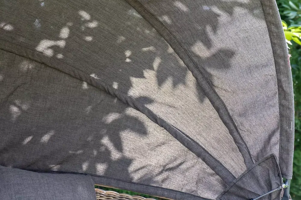 "Стильяно" плетеная кровать круглая, цвет соломенный