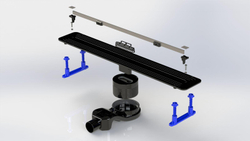 Душевой трап (лоток) CK DRAIN SET 1119-11065 65 см, решетка хром, с сифоном