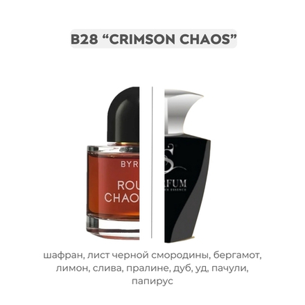 B28 CRIMSON CHAOS по мотивам Rouge Chaotique Byredo, парфюмерная вода
