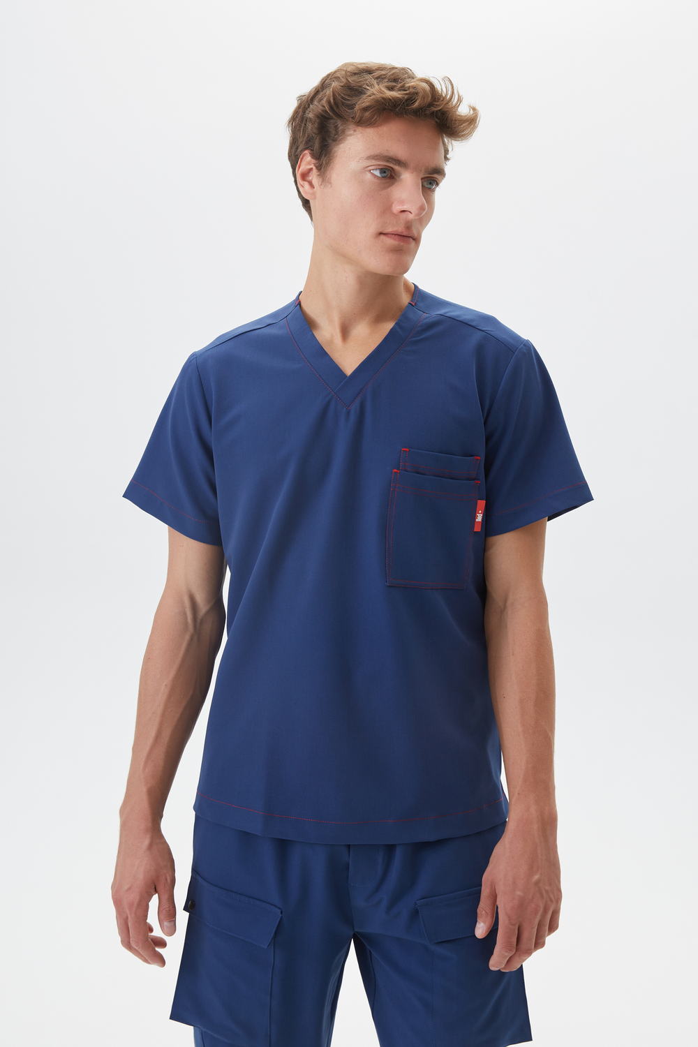 Топ медицинский мужской Гекай, индиго