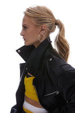 Серьга каффа Geo 2 Silver