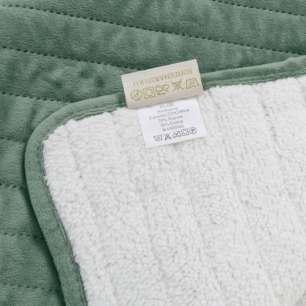 Плед 220х240 Sofi De MarkO Либерти зеленый