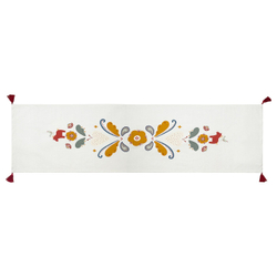 IKEA MÄVINN  (ИКЕА МÄВИНН)  -  Бегунок, бело-красный/кисточка, 35x130 см