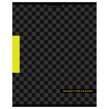 Тетрадь предметная А5 Обществознание, "Шахматка" 48л, кл., твин УФ-лак