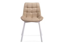 Стул на металлокаркасе Челси белый / бежевый