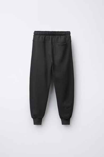 ZARA БРЮКИ-ДЖОГГЕРЫ ИЗ МЯГКОЙ ТКАНИ, ТЕМНЫЙ АНТРАЦИТ